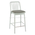 Minimalist bar chair white wooden frame bar stool